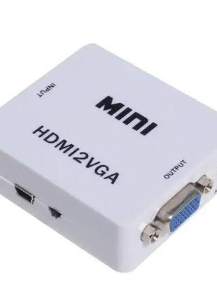 Конвертер адаптер перехідник HDMI на VGA відео з аудіо 1080P H...