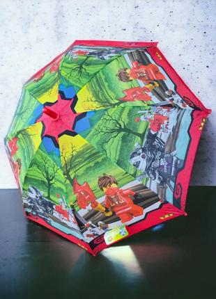 Детский зонт полуавтомат с принтом лего ниндзяго от фирмы paol...