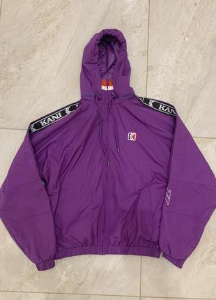 Спортивна куртка karl kani вітровка з лампасами фіолетова жіноча