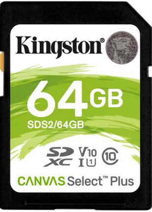 Карта памяти Kingston 64GB SDXC class 10 UHS-I U3 Canvas Selec...
