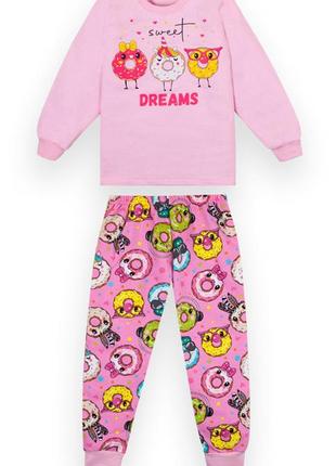 Пижама детская хлопковая для девочки gabbi pgd-21-20 пончики р...
