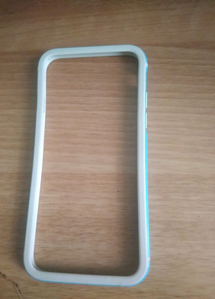 Бампер TPU для iPhone 6 сірий/блакитний 4.7"