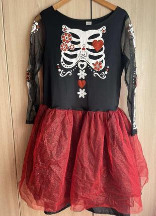 Платье сахарный череп сукня halloween f&f р. 50-52 uk 16-18