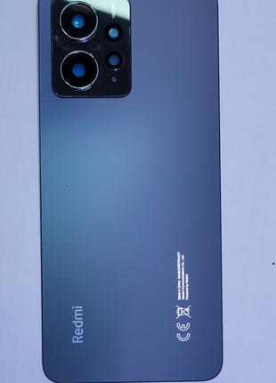 Крышка задняя Xiaomi Redmi Note 12 со стеклом камеры Midnight ...