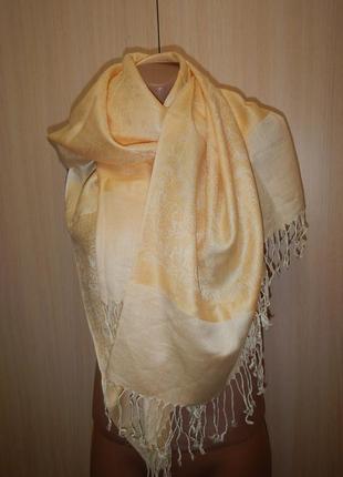 Розкішний шарф палантин пашмина pashmina 170см х 69см вовна шовк