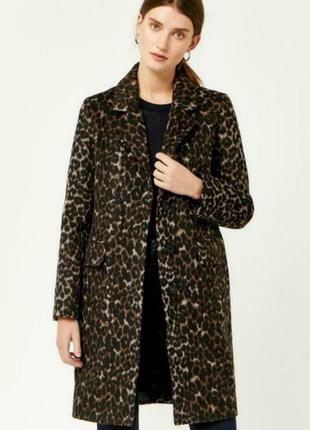 Пальто леопардовый принт размер 44