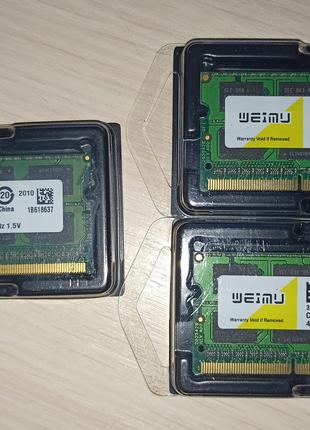 Оперативна пам'ять SO-DIMM Weimu 4GB/1600 DDR3 (1.5В/1.35В)