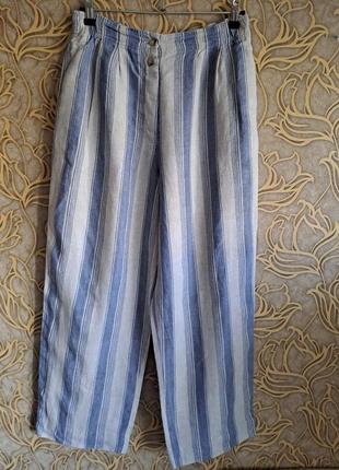 (1135) отличные льняные брюки палаццо esprit/размер  38