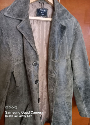Кожаная куртка пиджак б/у размер 50 52
