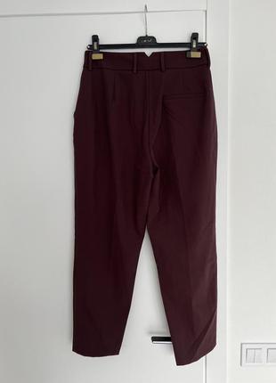 Бордовые брюки со сборкой брюки женские reserved m брюки укоро...