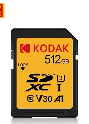 Карта памяти Kodak SD 512 GB (U3/V30/A1)