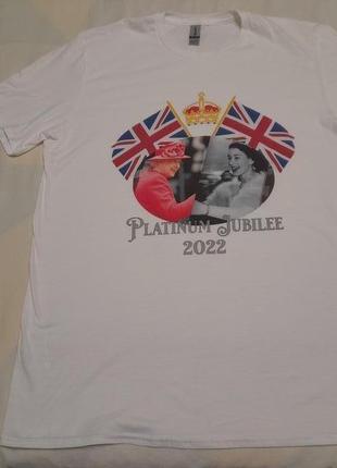 Стильна футболка бавовна platinum jubilee 2022 єлизавета 2 - l...