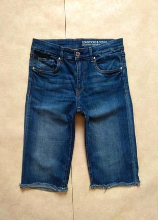 Стильные джинсовые шорты бриджи с высокой талией h&m, 38 pазмер.