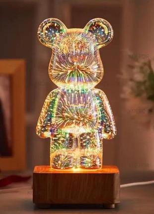 Нічник світильник 3D Bearbrick статуетка проектор Светильник мишк