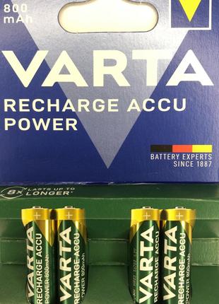 Аккумуляторы Varta HR03/AAA 800 MAH double blister/4pcs