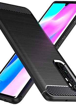 Противоударный чехол для Xiaomi Mi Note 10 lite Черный бампер