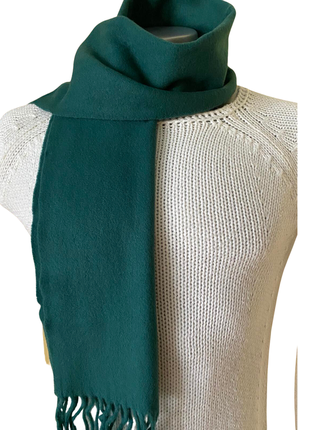 Мужской шерстяной шарф jago 142*29см зеленый