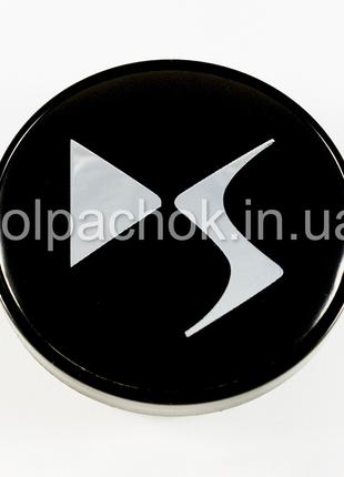 Колпачок на диски Citroen DS черный/хром лого (60мм)