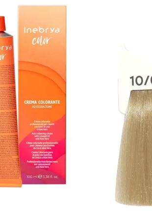 Крем-фарба для волосся Inebrya Color 10/0 Блондин платиновий с...