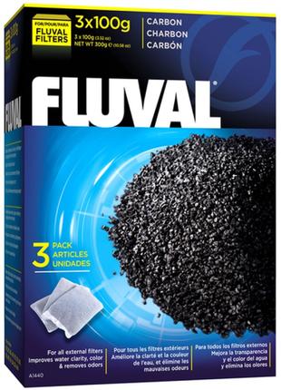 Наполнитель для фильтра Fluval «Carbon» уголь (3 x 100 г)