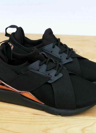 Puma muse black and rose clearance gold