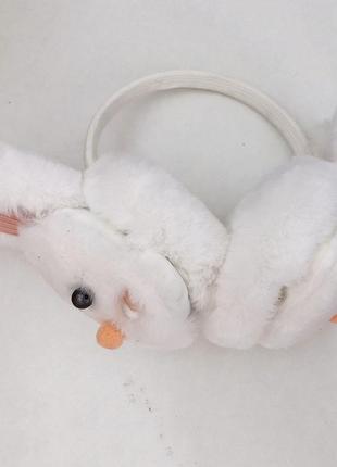 Дитячі навушники зайчик хутряної. колір білий