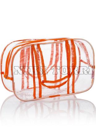 Прозрачная сумка l(50*32*23) с прозрачными ручками в роддом, о...