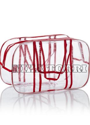 Прозрачная сумка m(40*25*20) с прозрачными ручками в роддом, к...