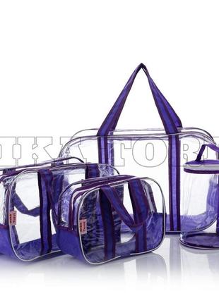 Прозрачные сумки в роддом (s, m, l) + органайзер - цилиндр фио...