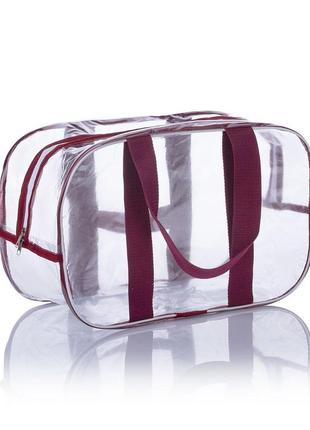 Прозрачная сумка m(40*25*20) с ременными ручками в роддом, мар...