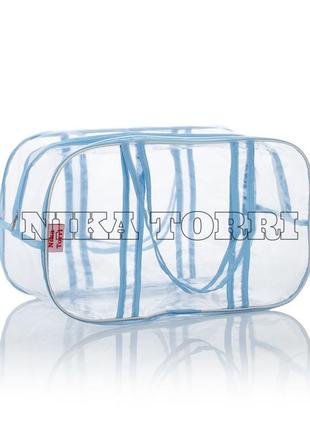 Прозрачная сумка m(40*25*20) с прозрачными ручками в роддом, г...