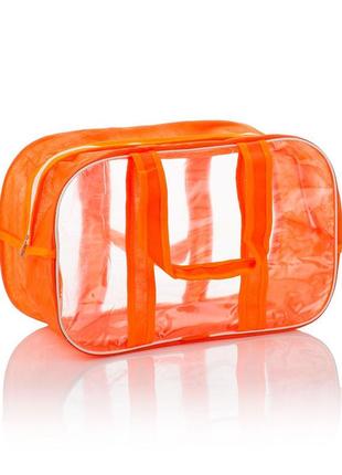 Комбинированная сумка в роддом из спанбонда и прозрачной пленк...