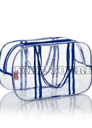 Прозрачная сумка m(40*25*20) с прозрачными ручками в роддом, с...