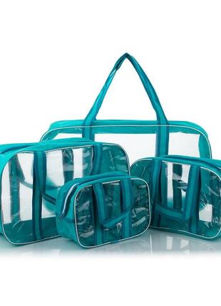 Набор прозрачных сумок (s, m, l, xl)  nika torrі комбинированн...
