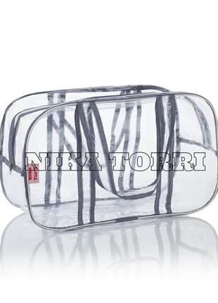 Прозрачная сумка l(50*32*23) с прозрачными ручками в роддом, с...