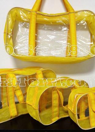 Набор прозрачных сумок (s, m, l, xl)  nika torrі комбинированн...