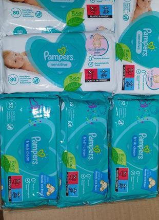 Серветкі вологі pampers