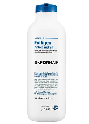 Шампунь проти лупи для ослабленого волосся Dr.FORHAIR Folligen...
