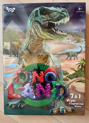 Ігровий набір 7 в 1 "Dino Land" Диноленд. Вік 5+. Нова.
