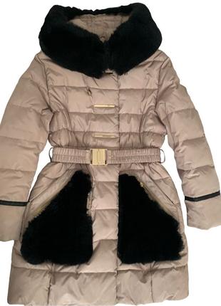 Зимове пальто, пуховик на дівчинку Biko&Kana