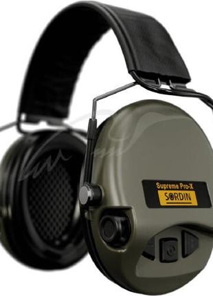 Активні навушники Sordin Supreme Pro X Slim Green + кріплення ...
