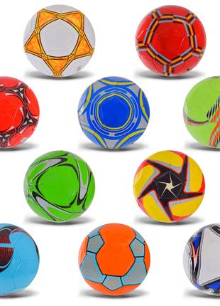 Мяч футбольный FB2309 (100шт) №5 PVC, 270 грамм, MIX 10 цветов