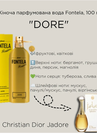 Жіноча парфумована вода fontela edp dore, unice юнайс