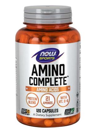 Аминокислота NOW Sports Amino Complete, 120 капсул