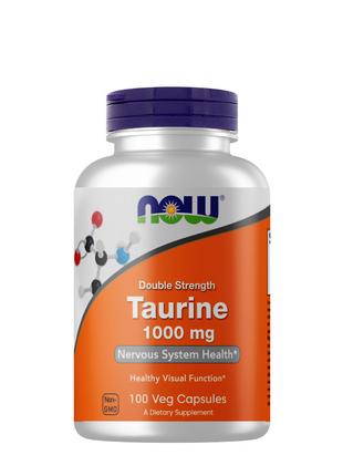 Аминокислота NOW Taurine 1000 mg, 100 вегакапсул