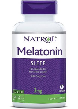Натуральная добавка Natrol Melatonin 3 mg, 240 таблеток