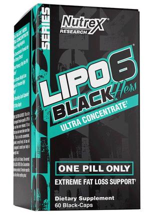 Жиросжигатель Nutrex Research Lipo-6 Black Hers UC, 60 капсул