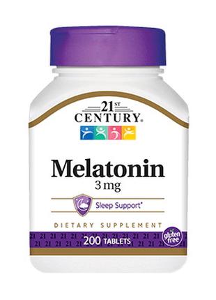Натуральная добавка 21st Century Melatonin 3 mg, 200 таблеток