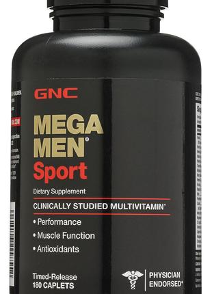 Витамины и минералы GNC Mega Men Sport, 180 каплет