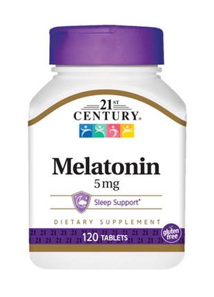 Натуральная добавка 21st Century Melatonin 5 mg, 120 таблеток